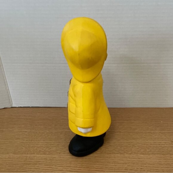 Vtg Donald Duck Ceramic Figurine Yellow Raincoat Black Boots Hand Painted Disney - Picture 4 of 9